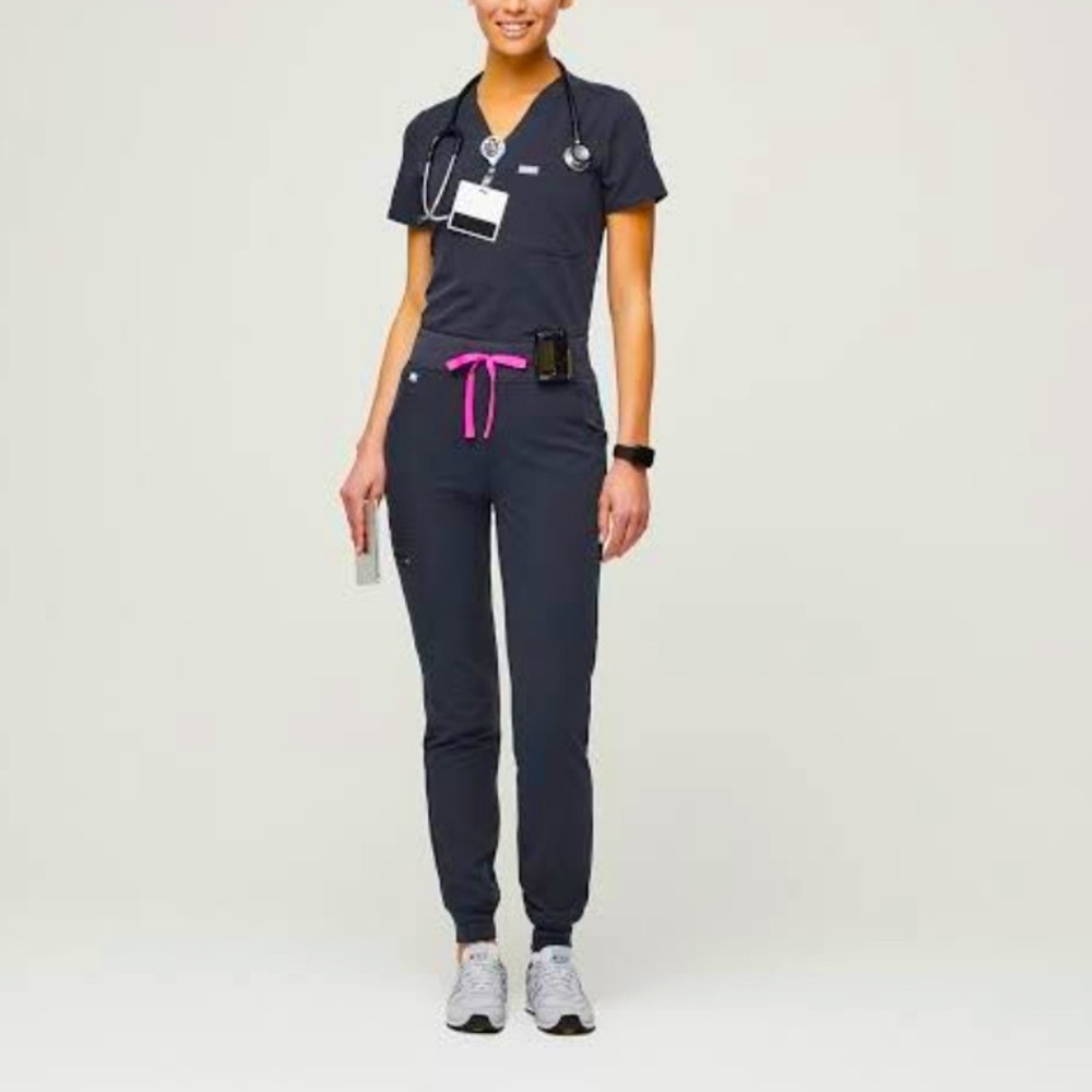Figs Night Sky Zamora high waisted 2.0 scrub pants - Size Medium Tall